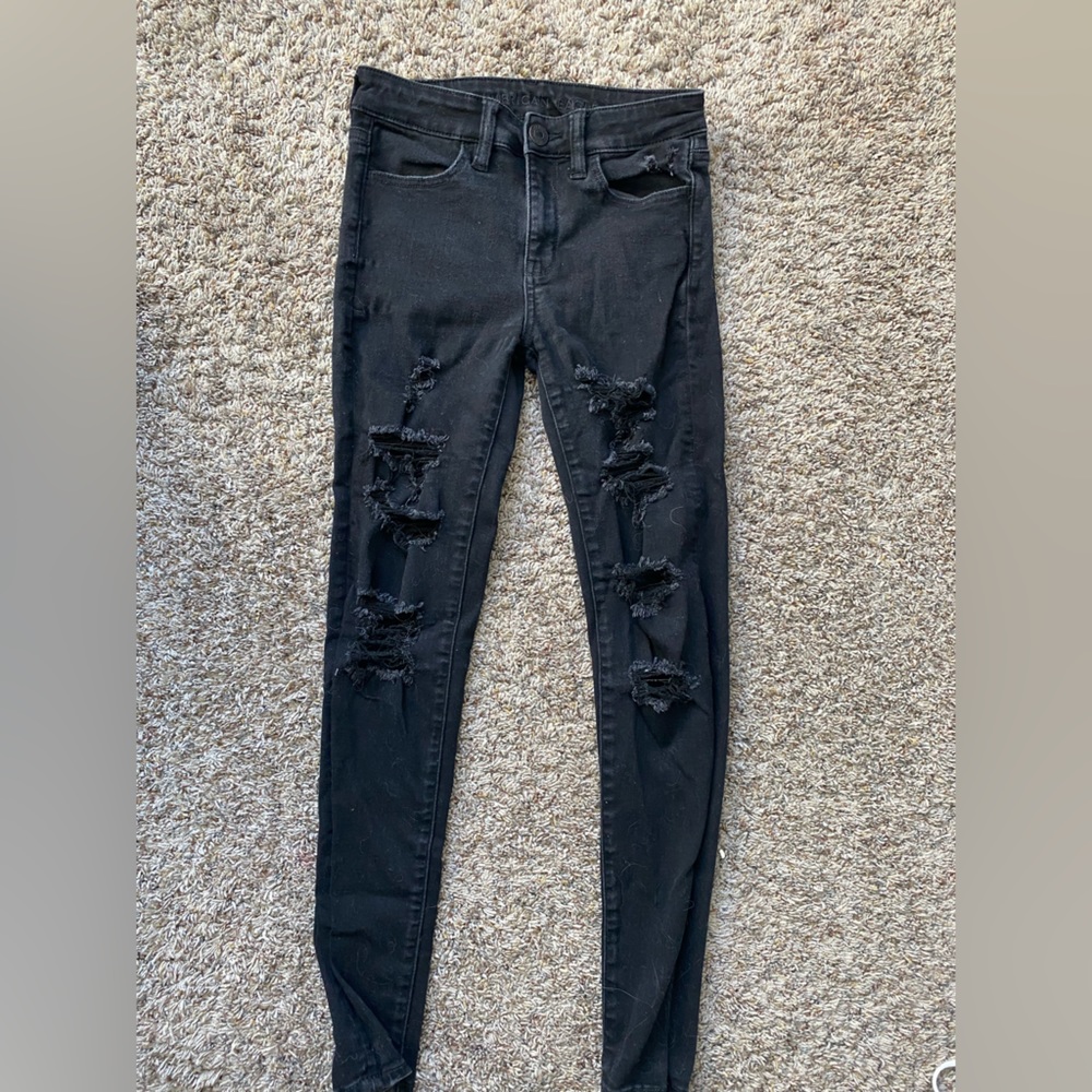 American eagle ripped skinny jeans